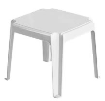 Mobilier HoReCa - RAKI Masa pentru sezlong 50x50xh40cm din plastic culoare alba