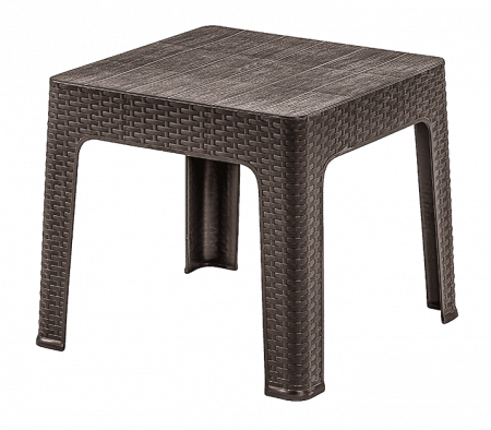 Mobilier HoReCa - RAKI Masa pentru sezlong, plastic tip ratan 44x44xh41cm maro