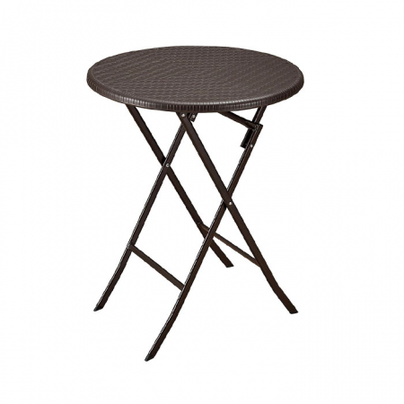 Mobilier catering - RAKI Masa plianta rotunda balcon/terasa D60xh74cm poliratan maro