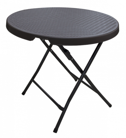 Mobilier catering - RAKI Masa plianta rotunda balcon/terasa D80xh74cm poliratan maro