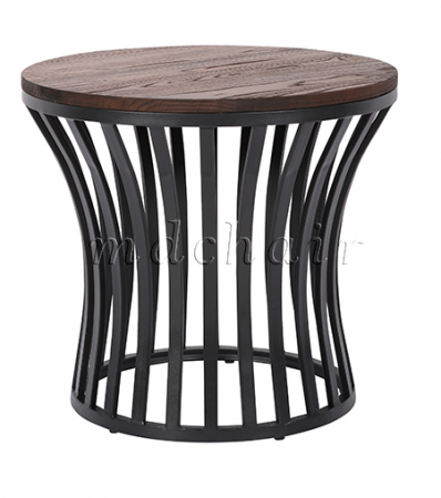 Produse - RAKI Masuta cafea din metal si lemn 56xh51cm