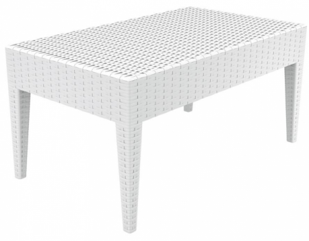 Mobilier HoReCa - RAKI MIAMI Masa pentru sezlong din poliratan 92x53xh45cm alba