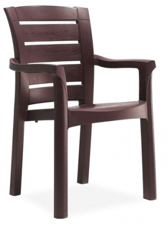 Scaune si fotolii - RAKI MILANO WOOD Scaun gradina D60xH90xW57xSH45cm polipropilena/fibra sticla culoare cafea