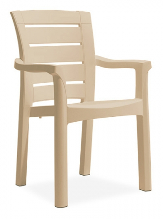 Scaune si fotolii - RAKI MILANO WOOD Scaun terasa D60xH90xW57xSH45cm polipropilena/fibra sticla culoare cappuccino