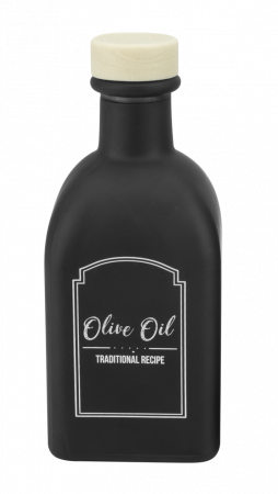 Servirea mesei - RAKI MIRA Sticla pentru ulei de masline cu dop, 250ml, din sticla, neagra