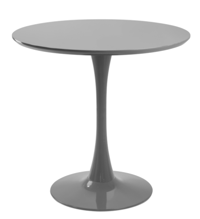 Produse - RAKI NIKKO Masa rotunda gri, D80xh76cm, blat MDF melaminat, picior si baza metalica