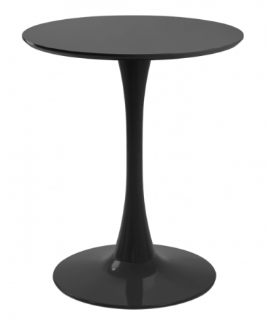 Produse - RAKI NIKKO Masa rotunda neagra, D60xh76cm, blat MDF melaminat, picior si baza metalica