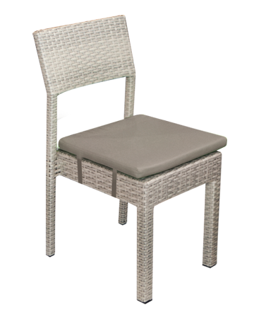 Produse - RAKI NORTE Scaun gradina/terasa poliratan, cadru aluminiu, perna gri