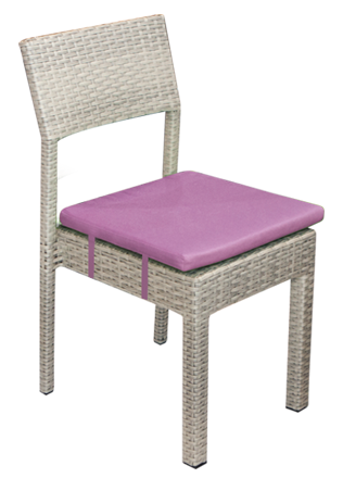 Produse - RAKI NORTE Scaun gradina/terasa poliratan, cadru aluminiu, perna mov