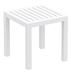 Mobilier HoReCa - RAKI OCEAN Masa pentru sezlong culoare alba 45x45x45cm