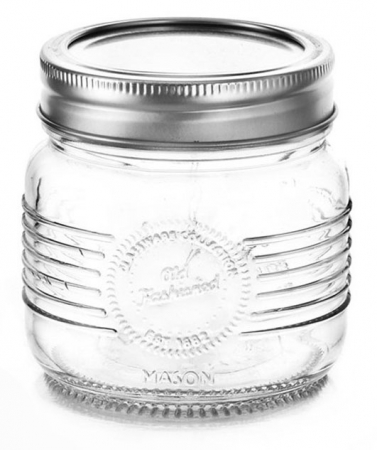 Depozitare, suporturi si accesorii - RAKI OLD FASHIONED Borcan sticla 250ml, cu capac metalic filetat