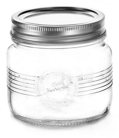 Depozitare, suporturi si accesorii - RAKI OLD FASHIONED Borcan sticla 500ml, cu capac metalic cu filet
