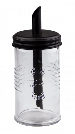 Servirea mesei - RAKI OLD FASHIONED Dozator zahar 395ml, din sticla cu capac negru