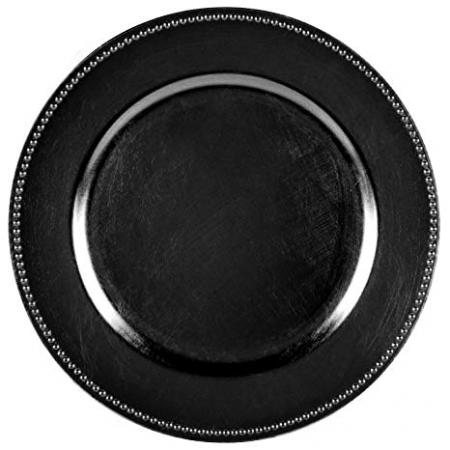 Servirea mesei - RAKI OLD FASHIONED Farfurie decorativa 33cm polipropilena, neagra