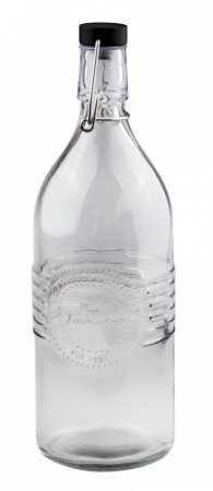 Depozitare, suporturi si accesorii - RAKI OLD FASHIONED Sticla cu dop ermetic negru, 1000ml, din sticla
