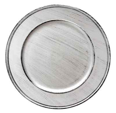 Servirea mesei - RAKI OLD SCHOOL Farfurie decorativa 33cm polipropilena, decor argintiu