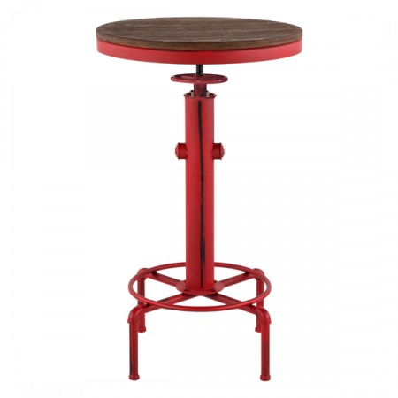 Produse - RAKI OLD SCHOOL Masa bar cu inaltime reglabila 56xh90-105cm RED