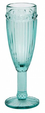 RAKI OLD SCHOOL VINTAGE GREEN Set 6 pahare sampanie, din sticla, D6xh20cm, 175ml, verde [1]