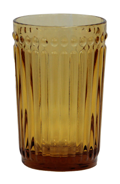 RAKI OLD SCHOOL YELLOW Set 6 pahare long drink, din sticla, D8xh12,5cm, 360ml, galben [1]