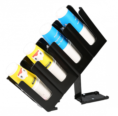 Organizare bar - RAKI Organizator bar reglabil cu 4 compartimente pentru pahare 12x24xh45cm negru