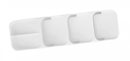 Organizatoare, scurgatoare vase, separatoare - RAKI Organizator tacamuri cu 5 compartimente, 39x11,2xh5,2cm, alb