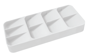 Organizatoare, scurgatoare vase, separatoare - RAKI Organizator tacamuri cu 9 compartimente, 39x16,5xh5,2cm, alb