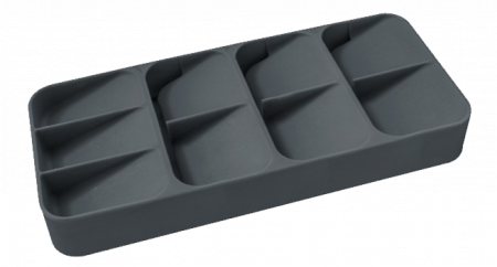 Organizatoare, scurgatoare vase, separatoare - RAKI Organizator tacamuri cu 9 compartimente, 39x16,5xh5,2cm, antracit