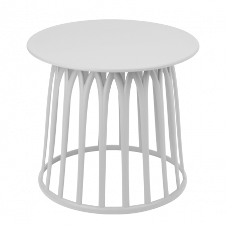 Mese - RAKI OSHU Masuta cafea alba rotunda, D50xh45cm, polipropilena