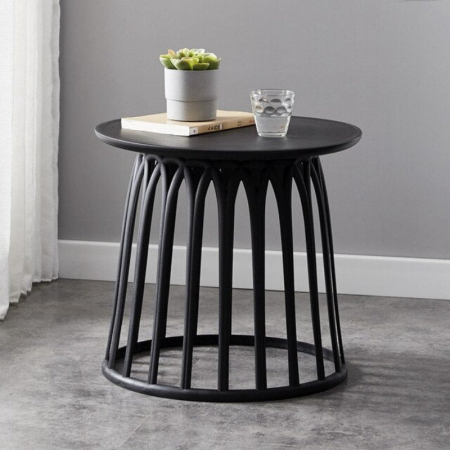 RAKI OSHU Masuta cafea neagra rotunda, D50xh45cm, polipropilena [1]