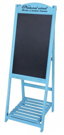 Mobilier HoReCa - RAKI Panou stradal afisare meniu 41x41xh112cm albastru, pentru restaurant, fast-food, cafenele, hoteluri