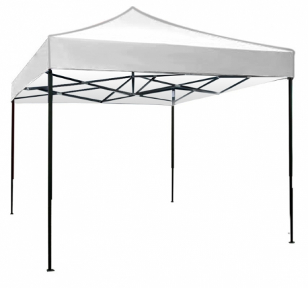 Mobilier HoReCa - RAKI Pavilion, cort gradina pliabil 3x3m cadru metalic si copertina alba