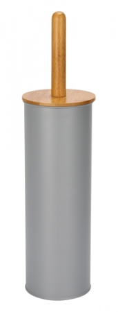 Organizare si curatenie - RAKI Perie WC cu maner bambus 10xh38cm gri
