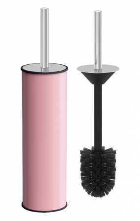 Organizare si curatenie - RAKI Perie WC cu suport KLASIK 8,5xh36cm din inox, culoare roz
