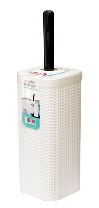 Organizare si curatenie - RAKI Perie WC cu suport plastic culoare alba, 11,5x11,5xh39,5cm