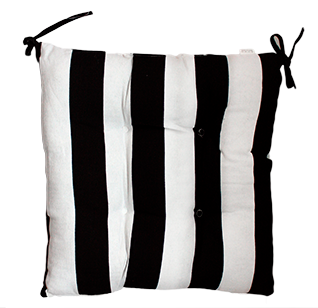 Perne - RAKI Perna pentru scaun 45x45cm alb negru (5512)