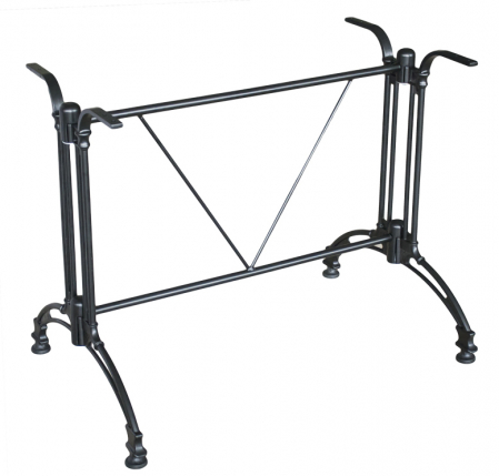 Mese - RAKI Picior, baza aluminiu pentru blat dreptunghiular negru clasic h69cm