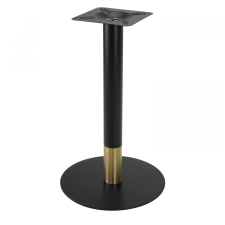 Produse - RAKI Picior metalic pentru masa, D45xh72cm, baza rotunda, negru/auriu