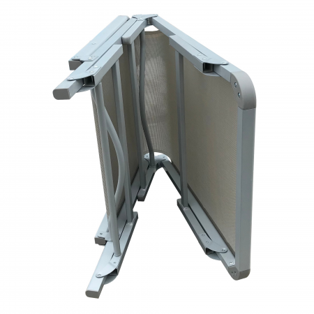 RAKI PINKI Sezlong plabil 188x56cm cadru metalic cu profil lat culoare gri [2]