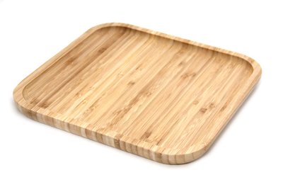 Platouri lemn - RAKI Platou bambus patrat 25x25x2cm