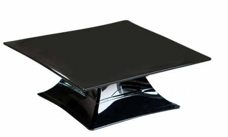 Display-uri si suporturi - RAKI Platou cu suport prezentare 35x35xh10,5cm policarbonat, negru