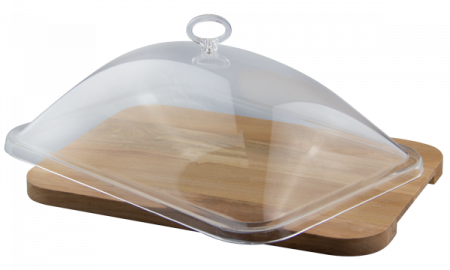 Display-uri si suporturi - RAKI Platou din lemn cu capac acril 34,5x24,5x20cm