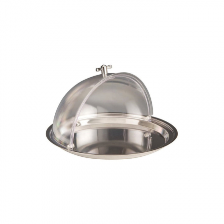Display-uri si suporturi - RAKI Platou inox cu capac roll-top, D32,5cm