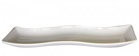 Platouri si boluri melamina - RAKI Platou melamina ondulat, 60x18xh4cm, alb