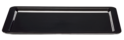 Platouri si boluri melamina - RAKI Platou rectangular servire, 53x32,5xh2cm, melamina, negru