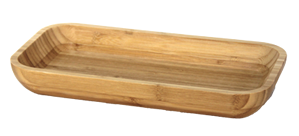 Platouri lemn - RAKI Platou servire prezentare din bambus 25x13xh3cm