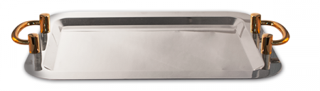 Platouri si boluri inox - RAKI Platou servire, tava inox de lux cu manere