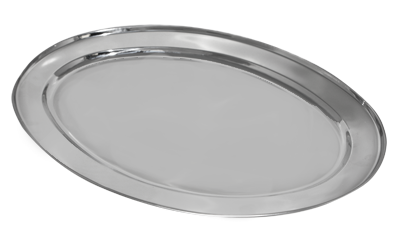 Platouri si boluri inox - RAKI Platou servire, tava inox ovala, 60x54cm