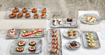 RAKI POLARI MARBLE Platou melamina GN 1/3 32,5x17,6cm [1]