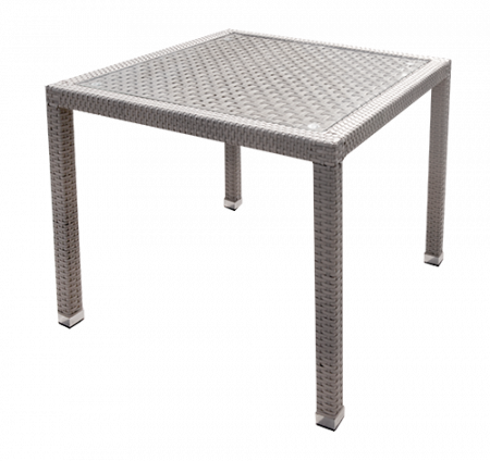 Produse - RAKI PRADO Masa gradina/terasa patrata, poliratan cu cadru aluminiu, 90x90xh75cm, gri