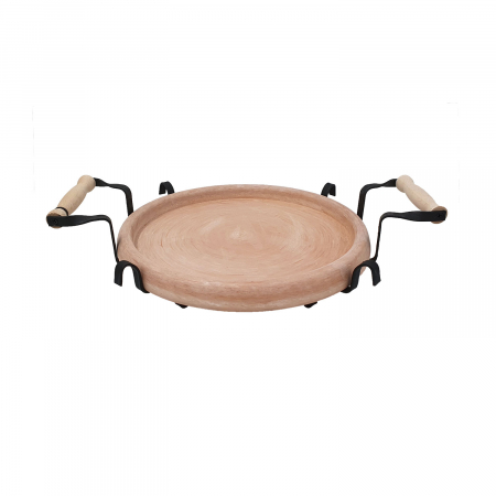 Produse - RAKI PROFI Tava ceramica 28cm cu suport metalic, pentru copt si servit, Saci bulgaresc